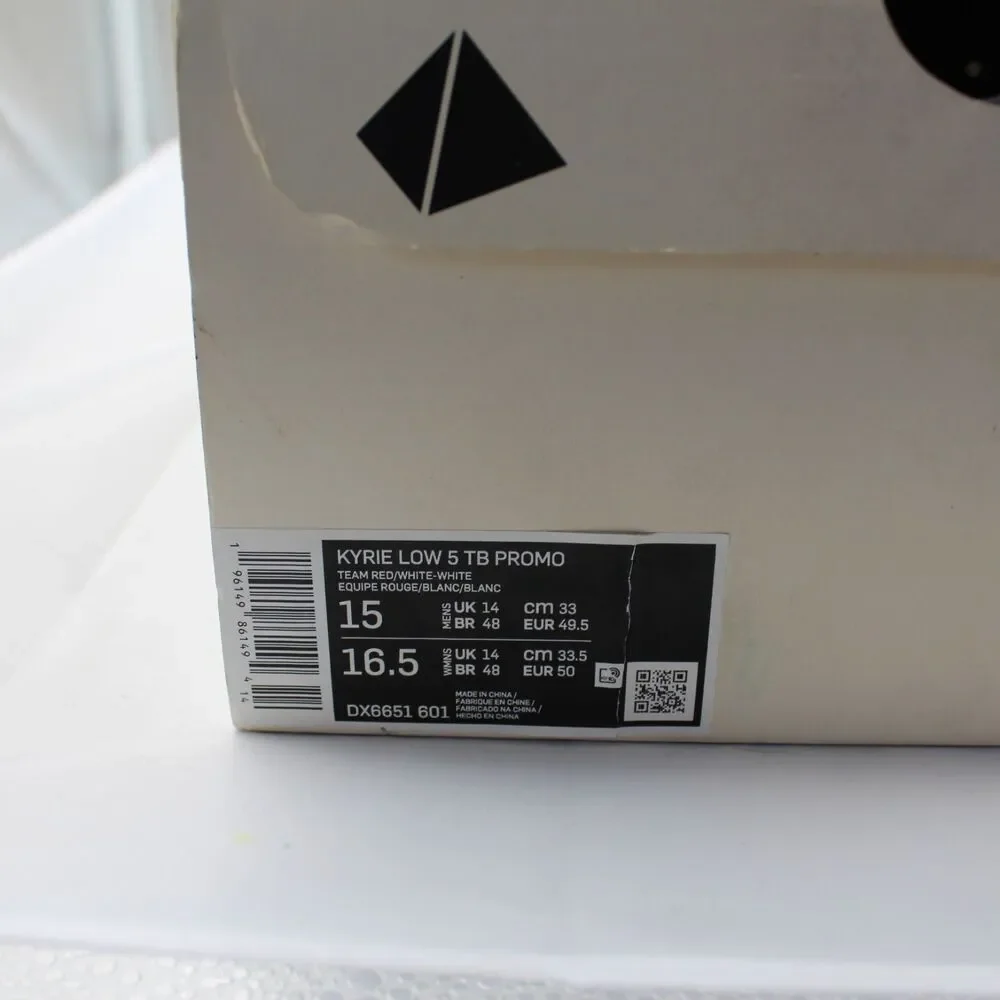 Nike Kyrie Low 5 TB Promo Team Red White DX6651-601 Men's Size 15 NWB New In Box